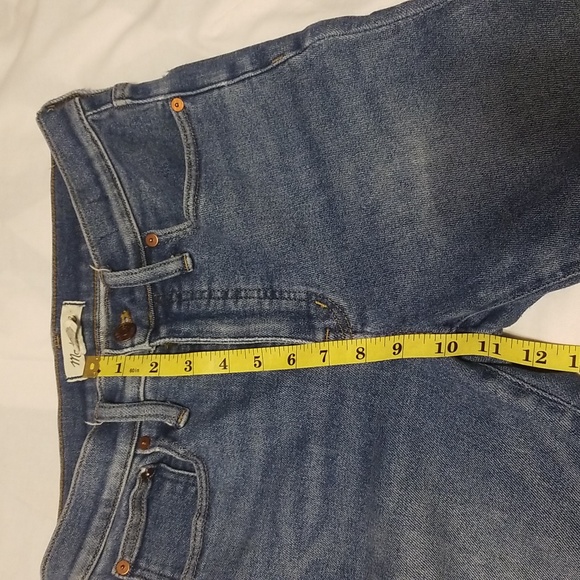 Madewell Cali Demi-Boot Jeans un Bodney Wash Size 27 Color Blue - Picture 7 of 16